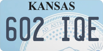 KS license plate 602IQE