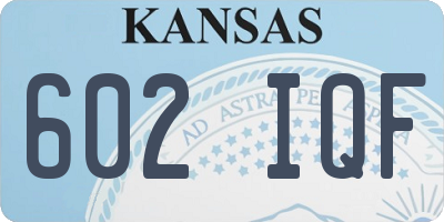 KS license plate 602IQF