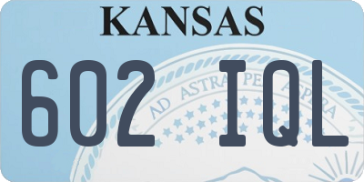 KS license plate 602IQL
