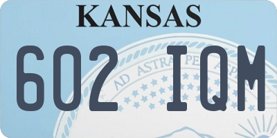 KS license plate 602IQM