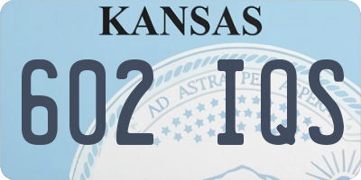 KS license plate 602IQS