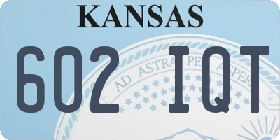KS license plate 602IQT