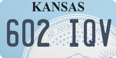 KS license plate 602IQV