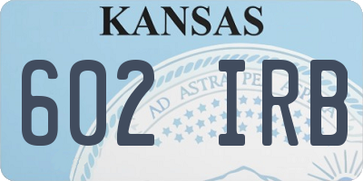 KS license plate 602IRB