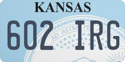 KS license plate 602IRG