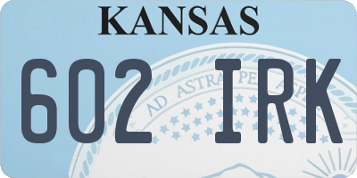 KS license plate 602IRK