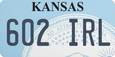 KS license plate 602IRL
