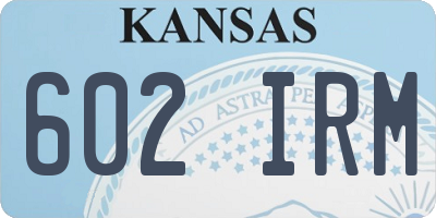 KS license plate 602IRM