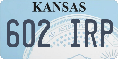 KS license plate 602IRP