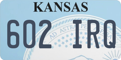 KS license plate 602IRQ