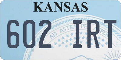 KS license plate 602IRT
