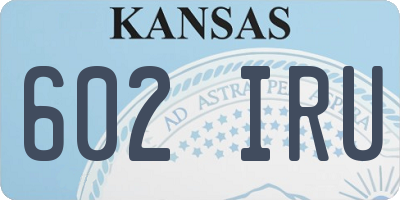 KS license plate 602IRU