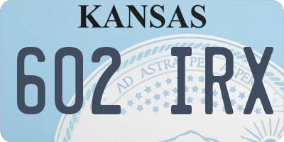 KS license plate 602IRX