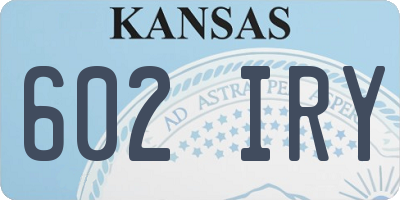 KS license plate 602IRY