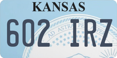 KS license plate 602IRZ