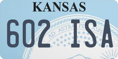 KS license plate 602ISA