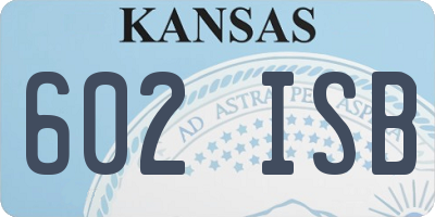KS license plate 602ISB