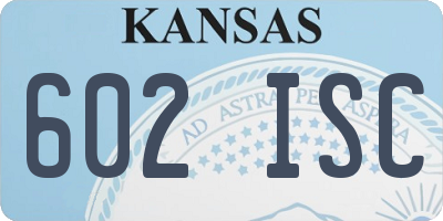 KS license plate 602ISC
