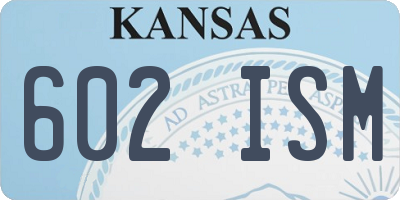 KS license plate 602ISM