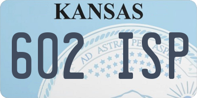KS license plate 602ISP