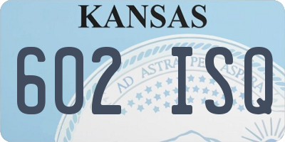 KS license plate 602ISQ