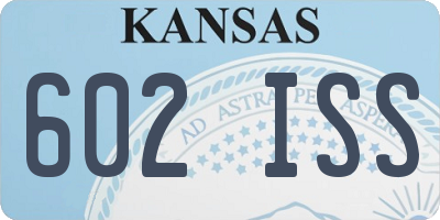 KS license plate 602ISS