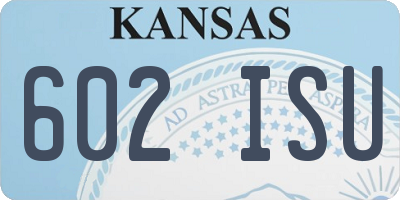 KS license plate 602ISU