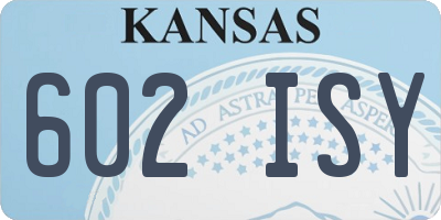 KS license plate 602ISY