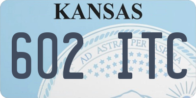 KS license plate 602ITC