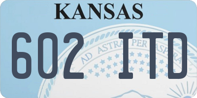 KS license plate 602ITD