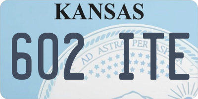 KS license plate 602ITE