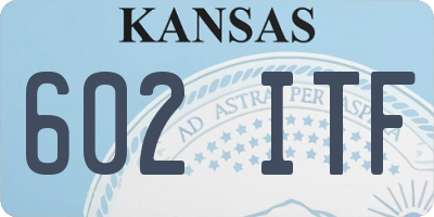 KS license plate 602ITF