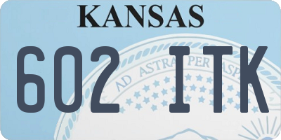 KS license plate 602ITK