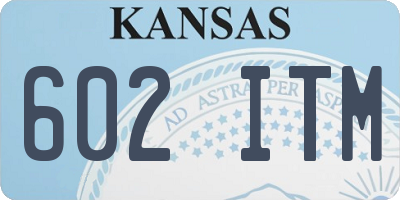 KS license plate 602ITM