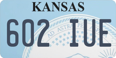 KS license plate 602IUE