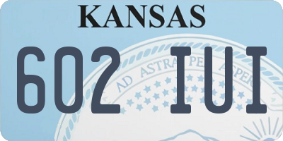 KS license plate 602IUI
