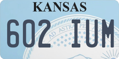 KS license plate 602IUM