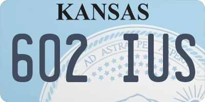 KS license plate 602IUS