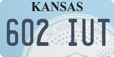 KS license plate 602IUT