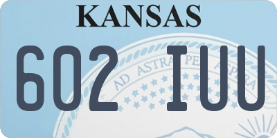 KS license plate 602IUU
