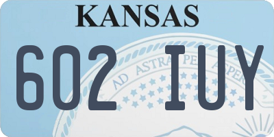KS license plate 602IUY