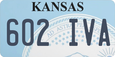 KS license plate 602IVA