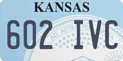 KS license plate 602IVC