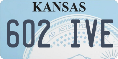 KS license plate 602IVE
