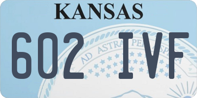 KS license plate 602IVF