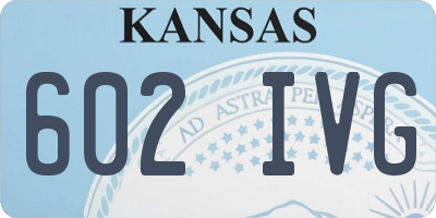 KS license plate 602IVG