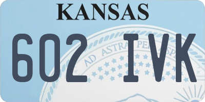 KS license plate 602IVK