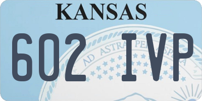 KS license plate 602IVP