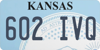 KS license plate 602IVQ