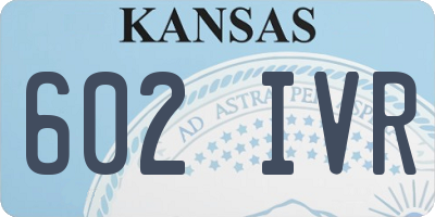 KS license plate 602IVR